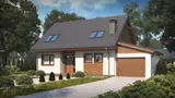 Mājas projekts Z40 GPp - Koka mājas projekts ar mansardu - Z40 GPp