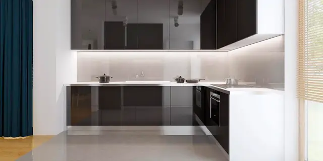 готовий проект будинку Zx35 GL - дизайн інтер'єру, Сучасний одноповерховий будинок з великою світлою вітальнею та гаражем