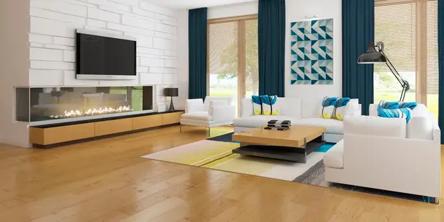 готовий проект будинку Zx35 GL - дизайн інтер'єру, Сучасний одноповерховий будинок з великою світлою вітальнею та гаражем