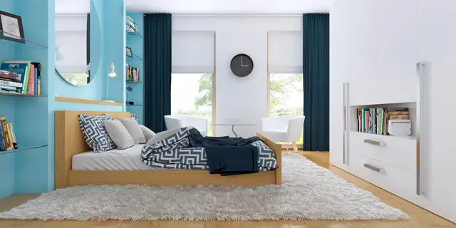 готовий проект будинку Zx35 GL - дизайн інтер'єру, Сучасний одноповерховий будинок з великою світлою вітальнею та гаражем