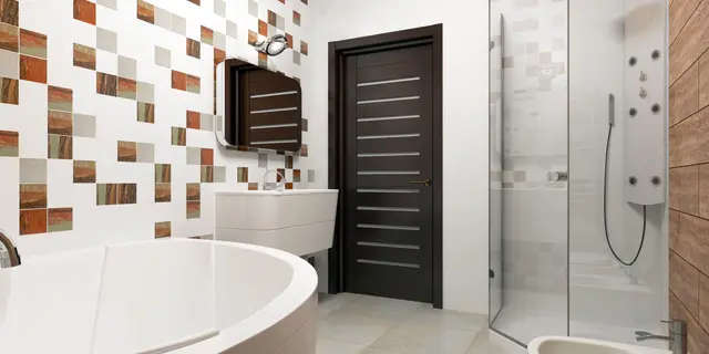 готовый проект дома Z35 – дизайн интерьера, Проект одноэтажного дома с просторной гостиной и гаражом на две машины.