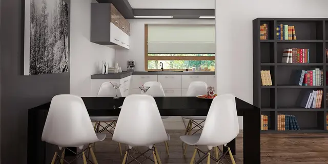 готовий проект будинку Z41 - дизайн інтер'єру, Вигідний невеликий одноповерховий будинок з трьома спальнями