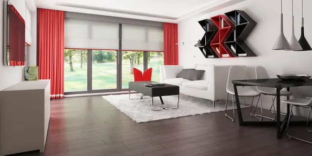 готовий проект будинку Zx117 - дизайн інтер'єру, Сучасний одноповерховий будинок у стилі хай-тек з навісом для автомобіля.