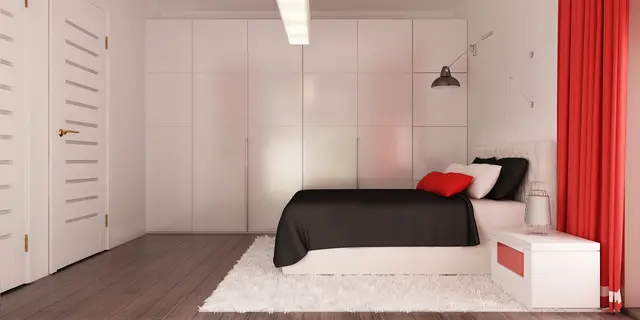 готовий проект будинку Zx117 - дизайн інтер'єру, Сучасний одноповерховий будинок у стилі хай-тек з навісом для автомобіля.