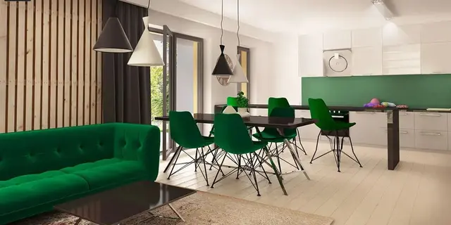 готовий проект будинку Z388 B - дизайн інтер'єру, Одноповерховий сучасний будинок. Варіант проєкту Z388 зі змінами у плануванні