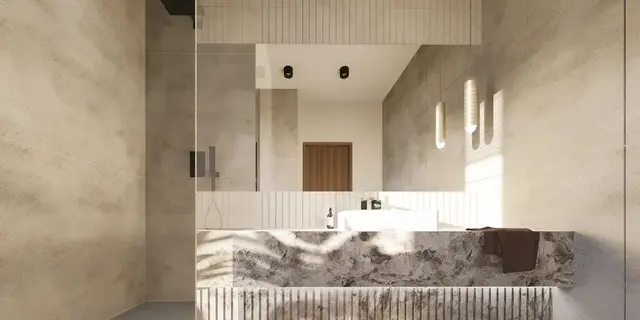 готовий проект будинку Zx214 + - дизайн інтер'єру, Проект сучасного двоповерхового будинку з пласким дахом для вузької ділянки