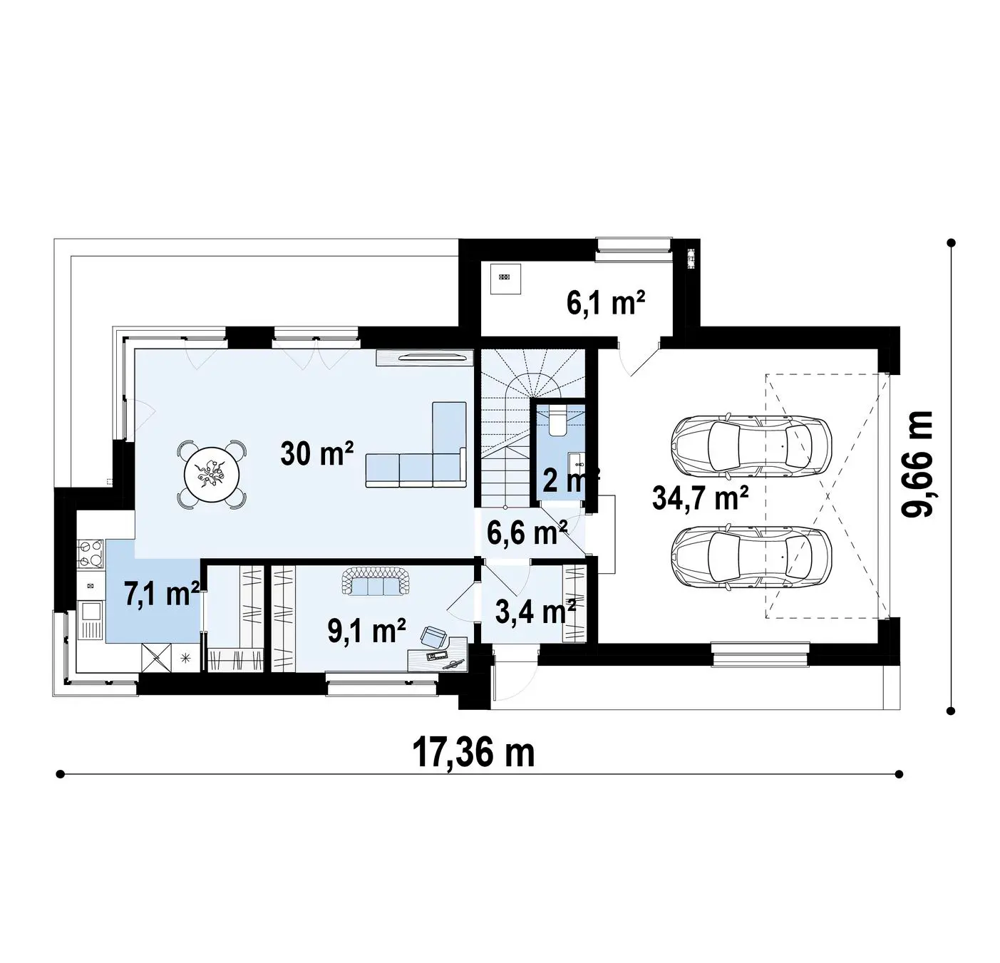 1-ий поверх 101,6  / 101,6m²