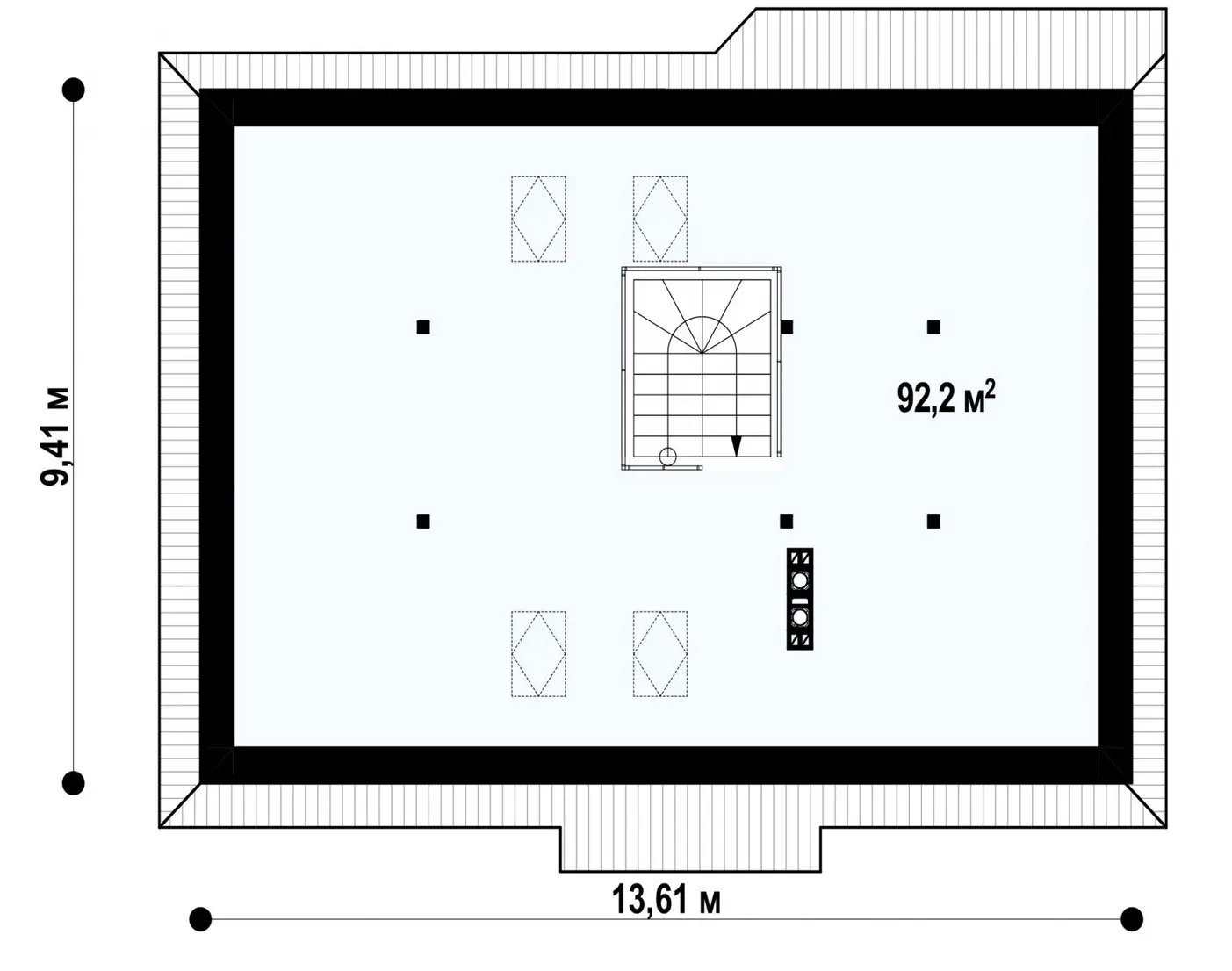 2-ий поверх 92,2 / 92,2m²