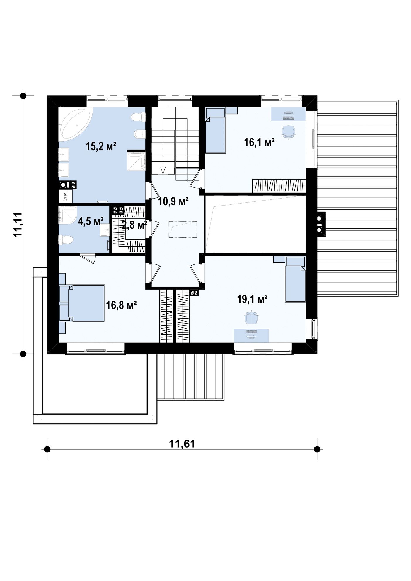 2-ий поверх 85,4  / 85,4m²