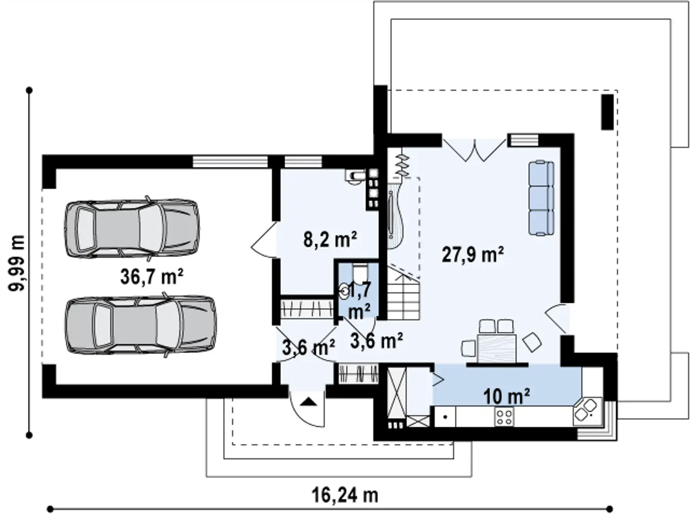 1-ий поверх 91,8 / 91,8m²