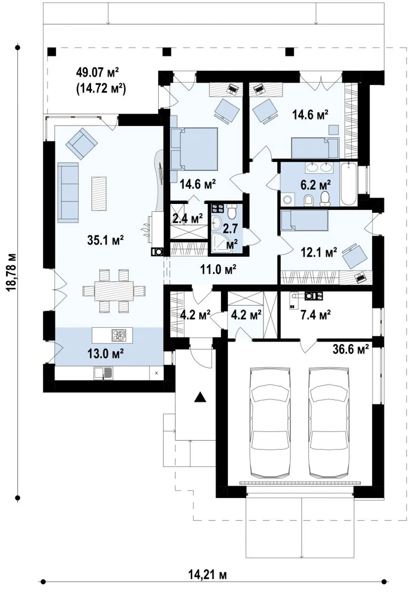 1-ий поверх 164,7 / 179,4m²