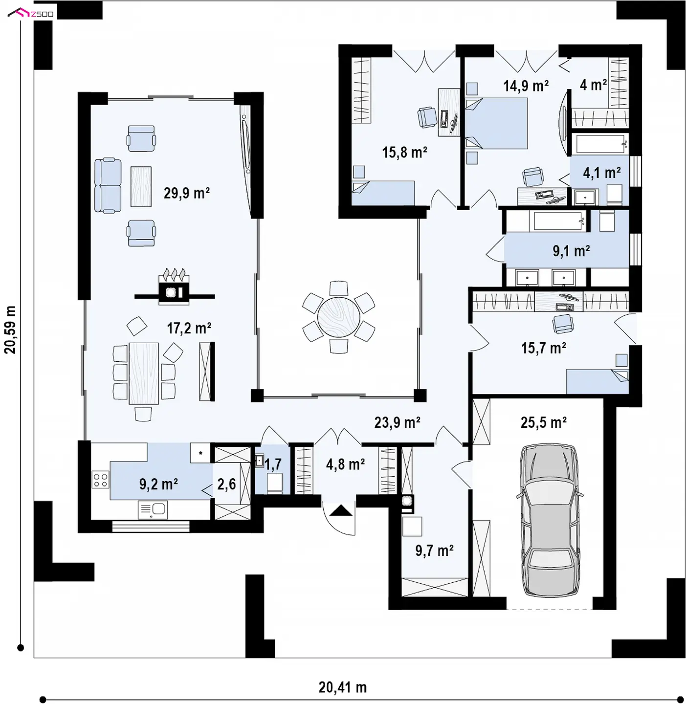 1-ий поверх 188,1 / 188,1m²