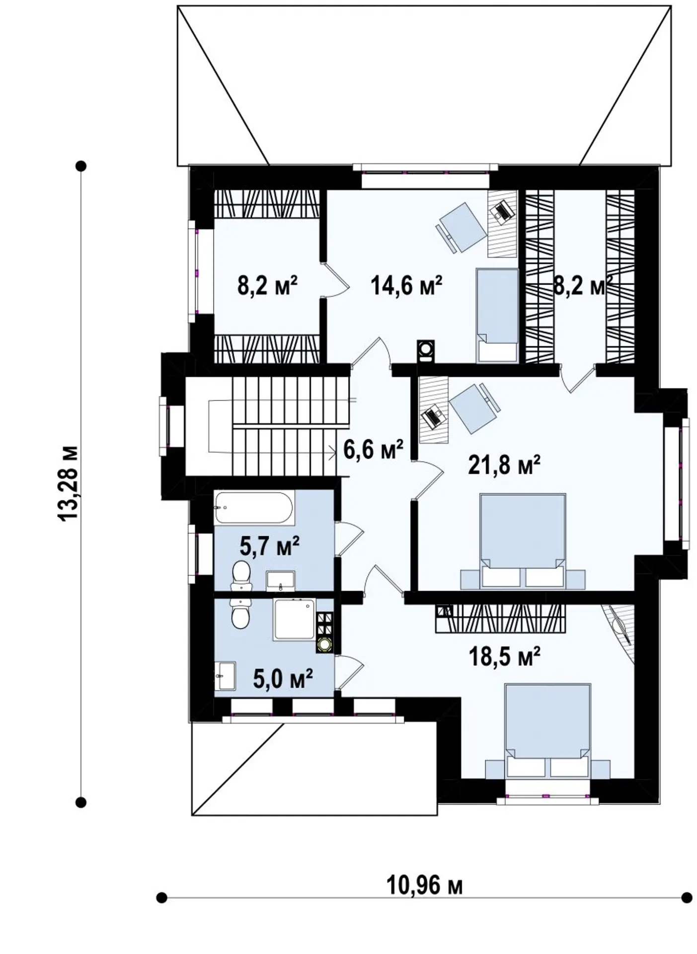 2-ий поверх 88,6 / 88,6m²