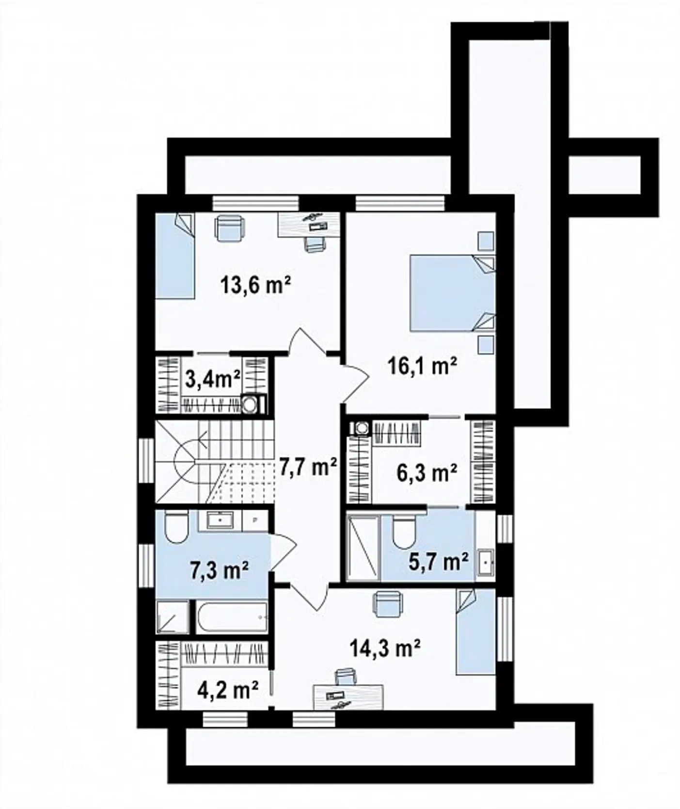 2-ий поверх 78,6 / 78,6m²