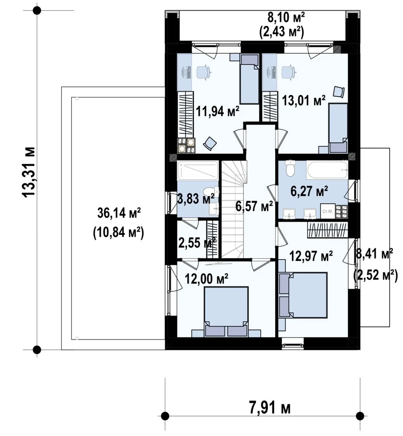 Проекты двухэтажных домов: готовые и типовые. Каталог содержит планировки, планы и чертежи