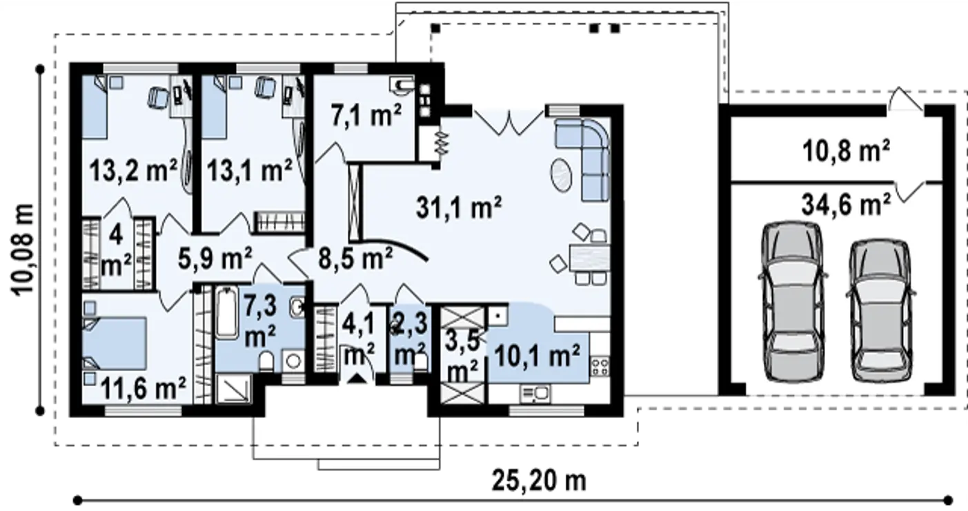 1-ий поверх 167,2 / 167,2m²