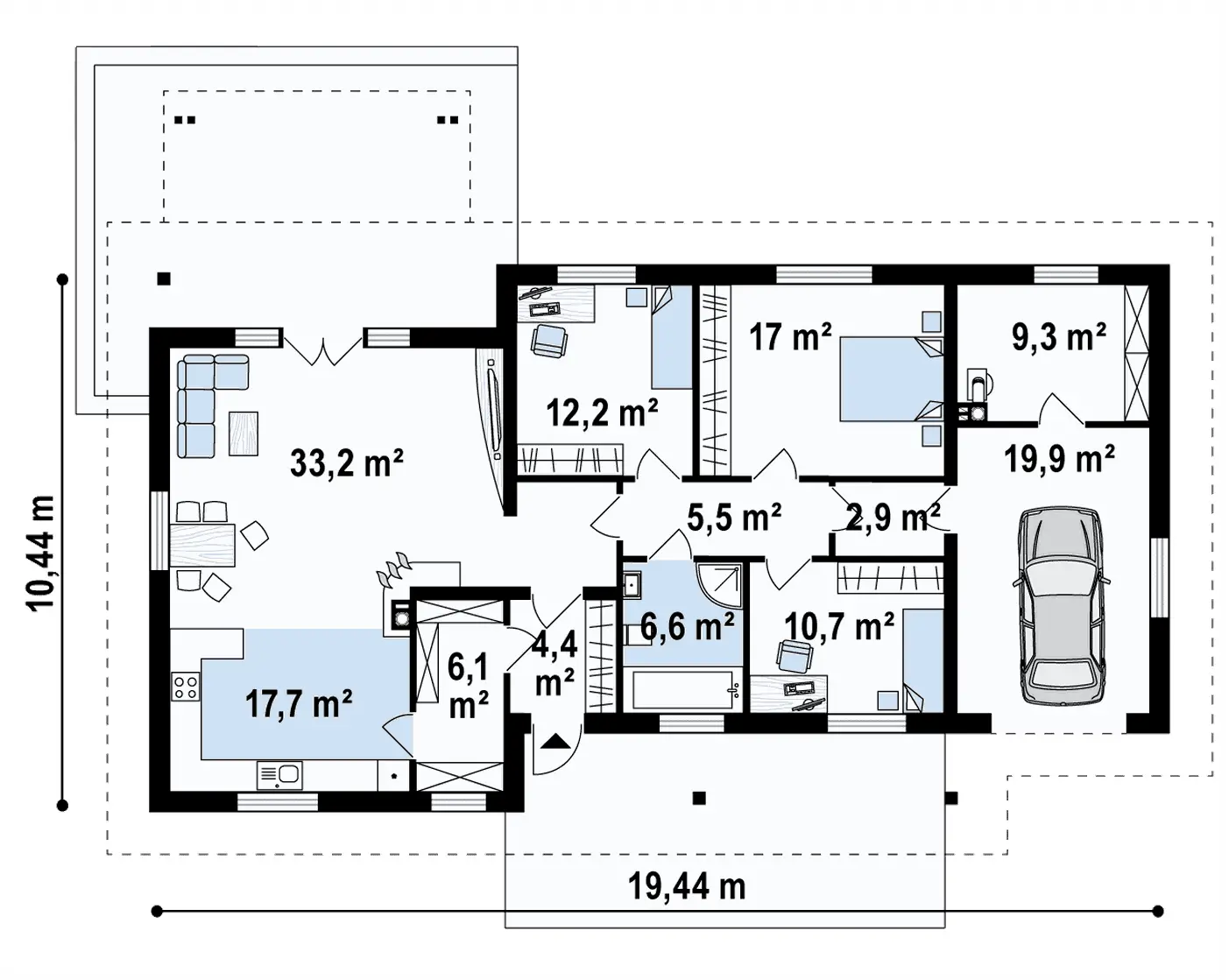 1-ий поверх 145,5 / 145,5m²