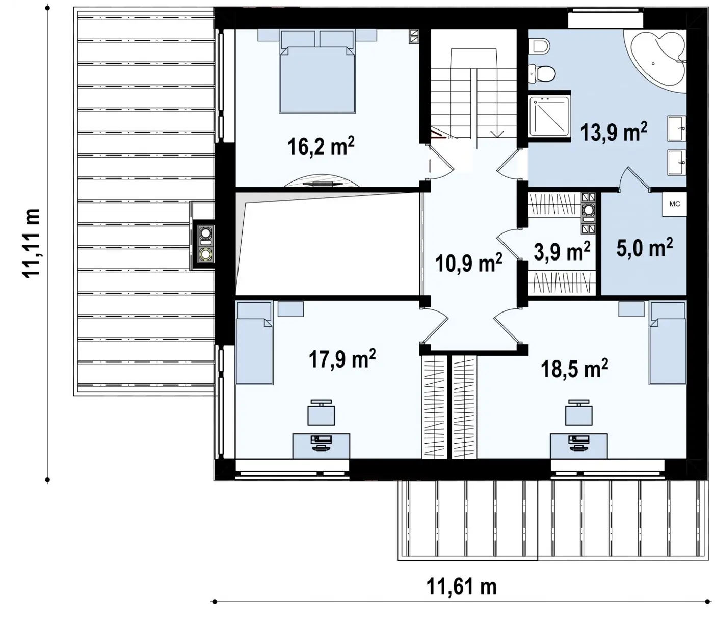 2-ий поверх 86,3 / 86,3m²