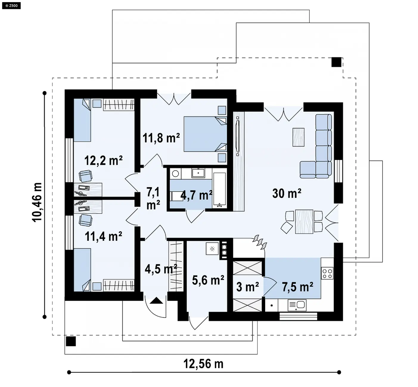 1-ий поверх 97,8 / 97,8m²