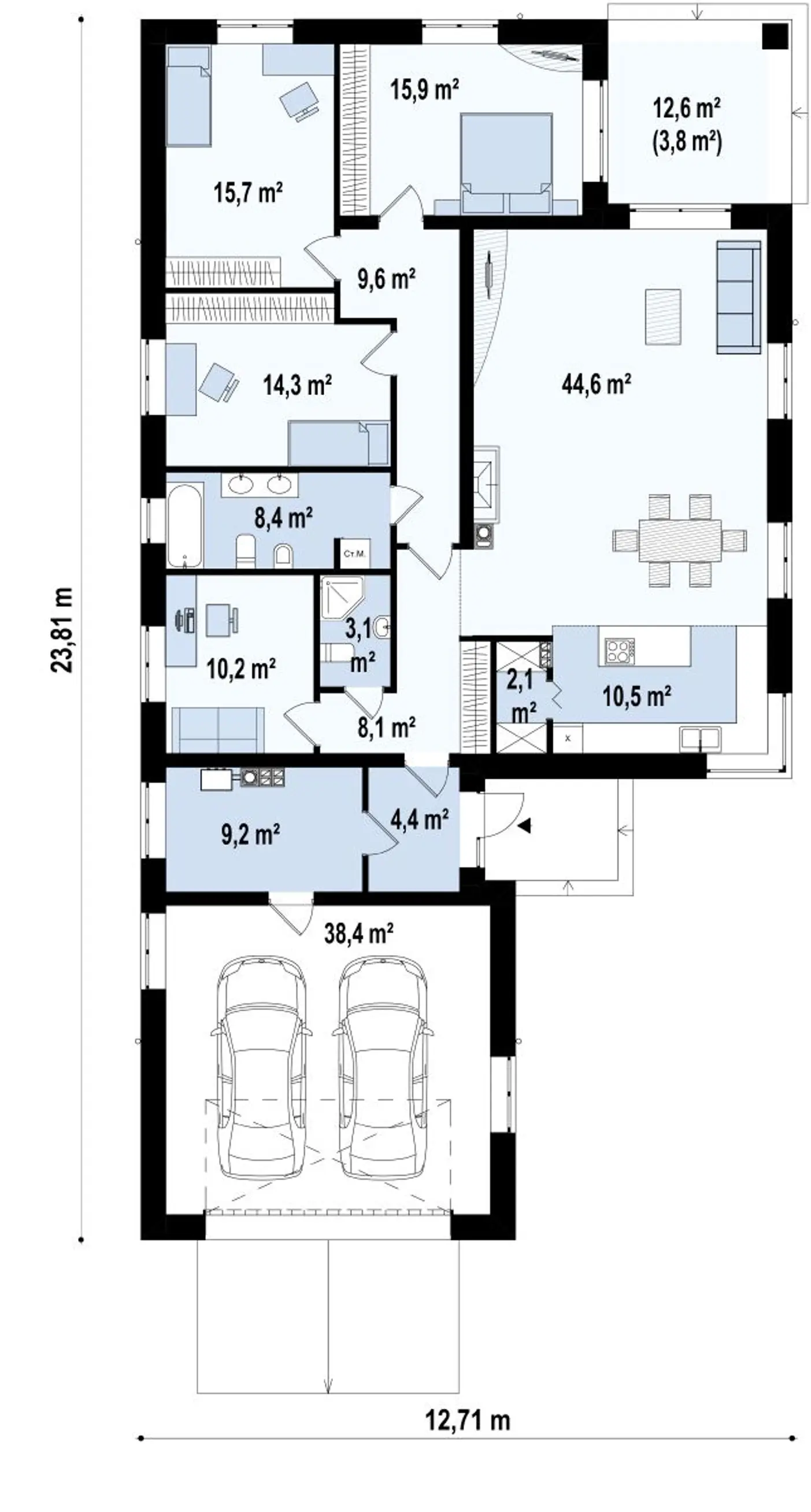 1-ий поверх 194,5 / 198,3m²